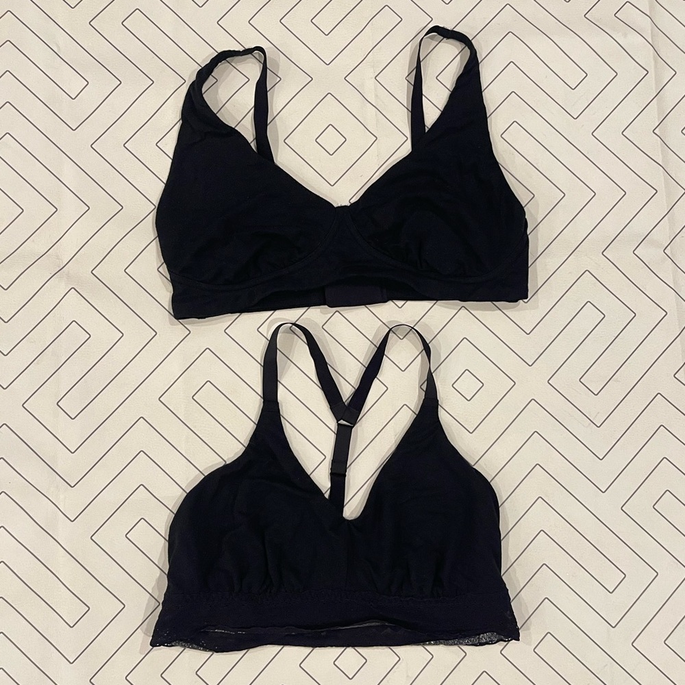 Set of MeUndies Black XL Bras